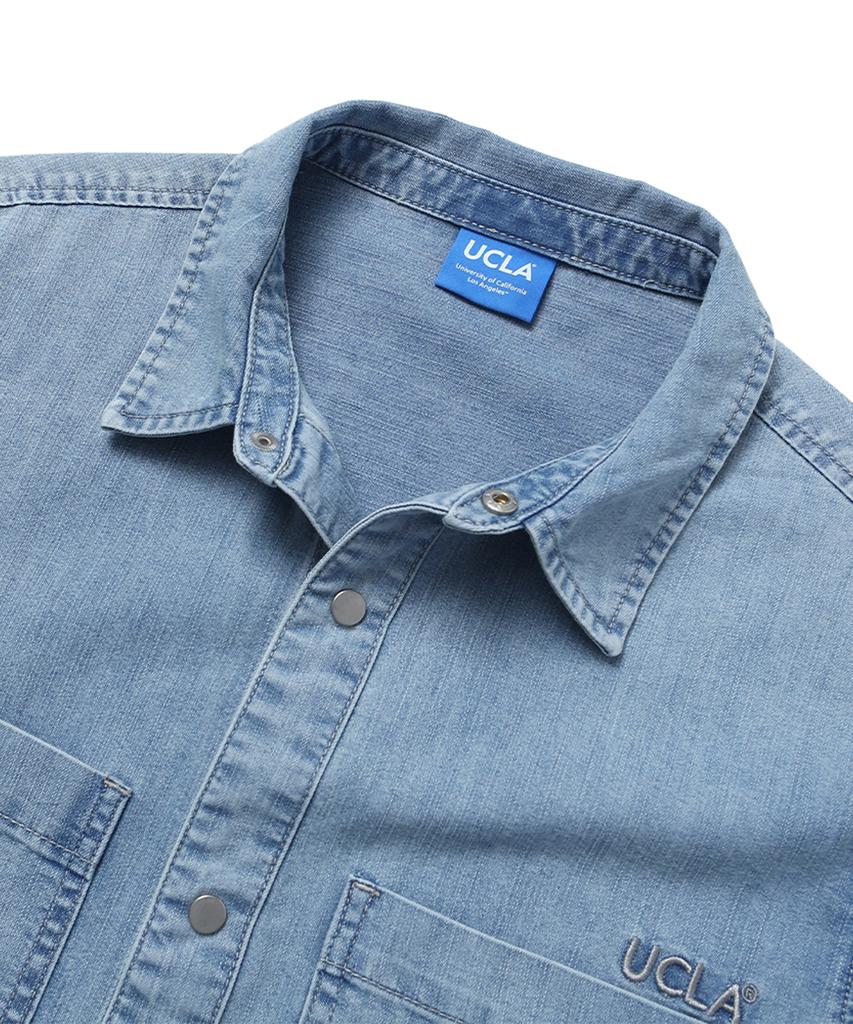 UCLA Oversized Denim Shirt [Lt-Indigo](Uz3Ls01_03)