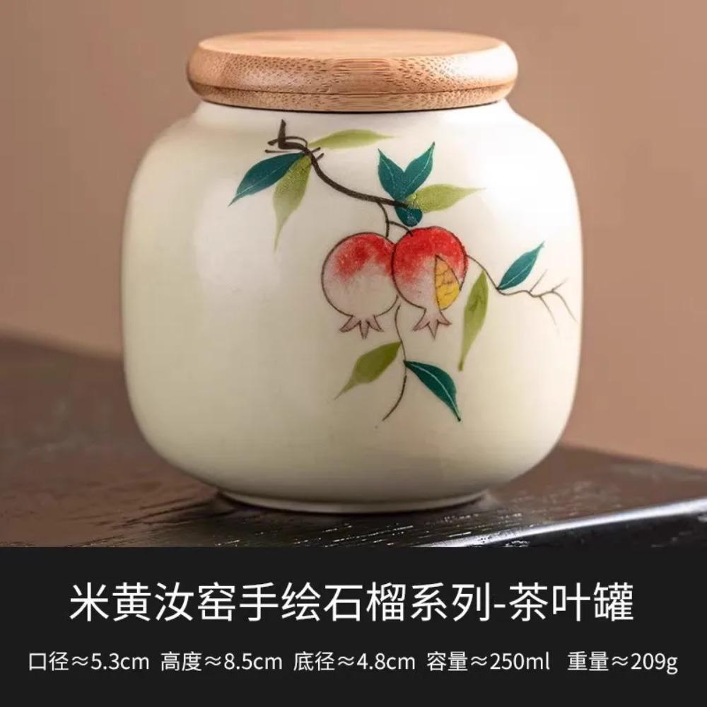 Barattolo Europeo in Ceramica con Coperchio Fiori Dipinti a Mano per Decorazione Tavolo Contenitore Ermetico per Tè Dispenser per Cereali da Cucina