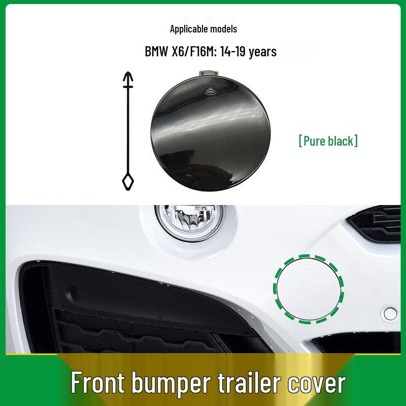 BMW X6 Sport Front Tow Hook Cover for Bumper, F16M, Part #51118065933.
