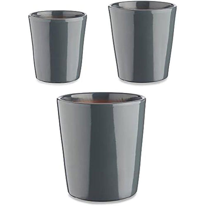 Pots En Céramique - DKD HOME DECOR - Lot De 3 - 14-17-22 Cm - Multicolore