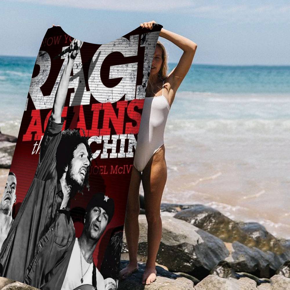 

Rock Band Rage Against The Machine Аниме Пляжное Полотенце для Купания Мягкое Впитывающее Салфетка Детские Подарки Для Детей Путешествия Кемпинг W30*H60(CM)