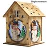 1Pcs Christmas Decorations for Tree LED Light Wood House Cute Tree Hanging Ornaments Holiday Home Decor Party Supplies