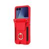 Crossbody Wallet Case for Samsung Galaxy Z Flip 7, with Finger Ring Holder, Wrist Strap, Multiple Card Slots, Stand Flip Cover