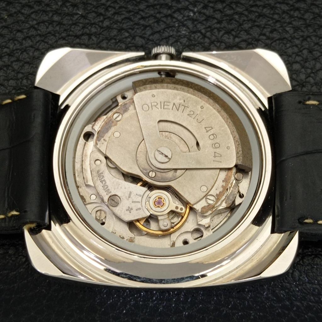 BRUKT ORIENT AUTOMATISK 46941 JAPAN HERRE DATO BLÅ FARGE SKIVE KLOKKE a432832-2 R113-a432832