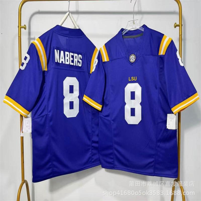 LSU Tigers NCAA College Football Practice Jersey Mens Cotton Sportswear Rugby Fan Wear Fall