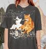 Vintage Smoking Cats 90s Graphic Comfort Colors® Tshirt, Grunge Retro Bad Kitty Faded Tee, Chaos Y2k Streetwear, 2000s Funny Cat Gift
