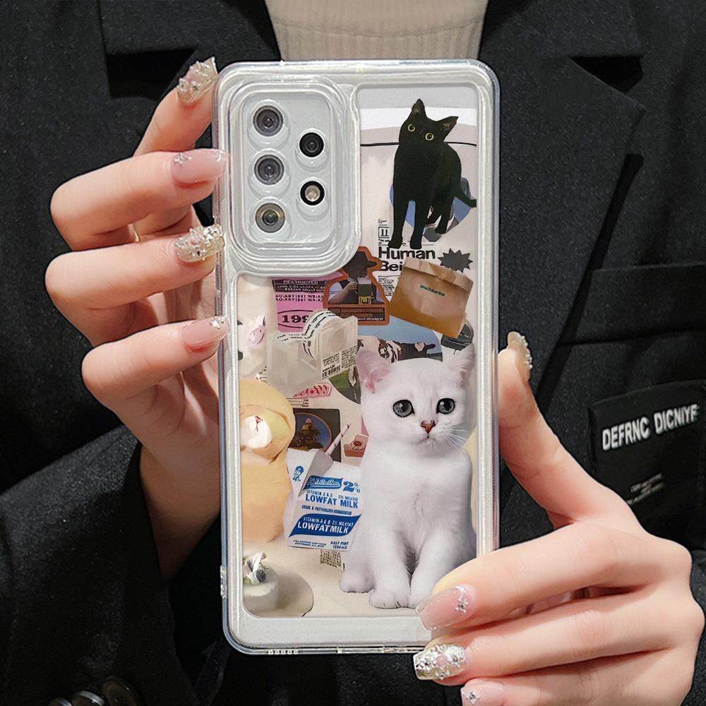 Klarer Fall für Samsung S24 Ultra A54 5G A53 A52 S23 Plus S22 S21 S20 FE A35 A55 A34 A33 A32 A14 A13 Silikon-Schmetterlingsabdeckungen