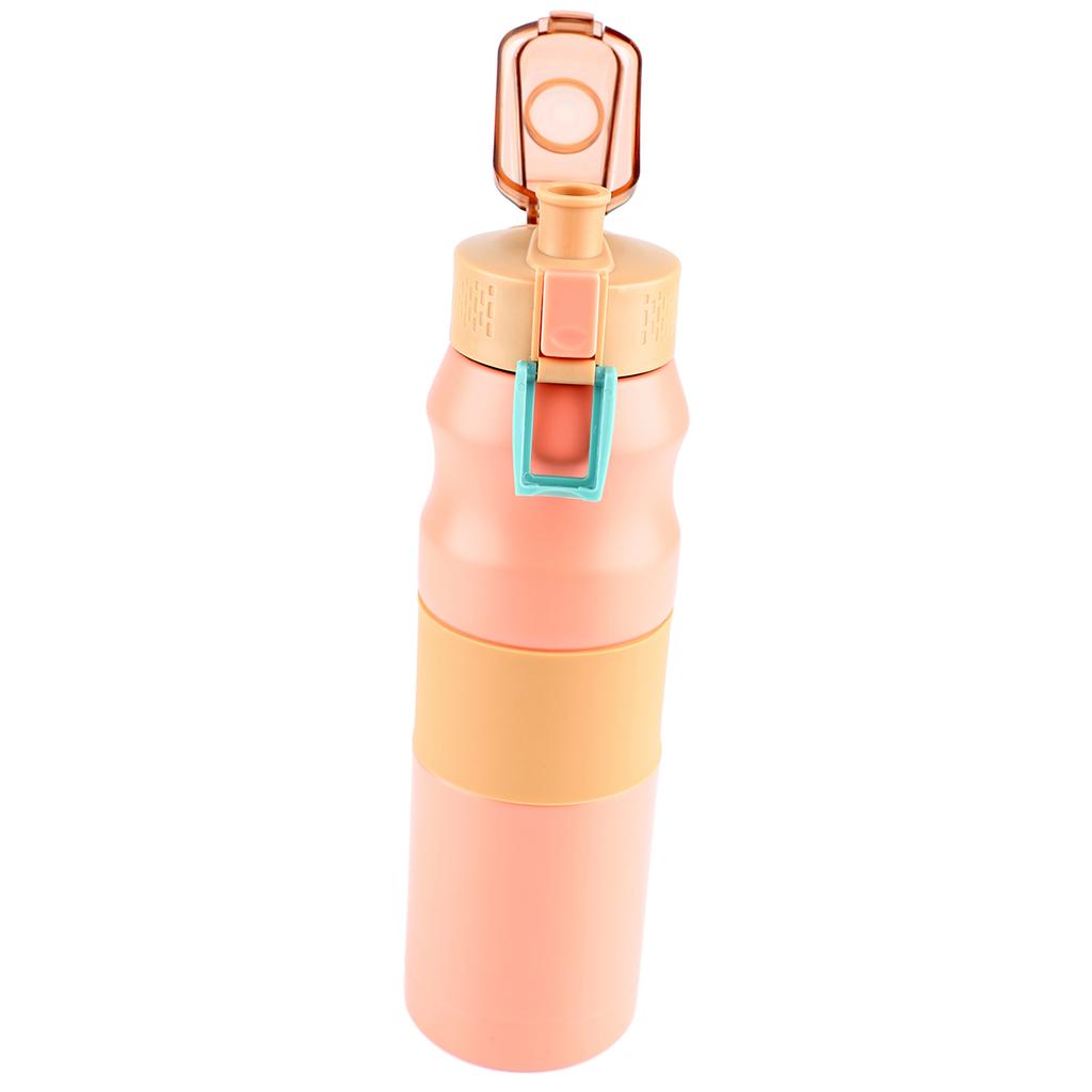 Thermal Cup 304 Stainless Steel Outdoor Portable Travel Student Sports Vacuum Cup High Capacity 680ml Pink