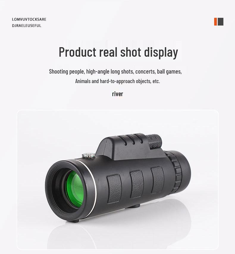 High-Definition Monocular with Phone Holder & Tripod for Outdoor Activities