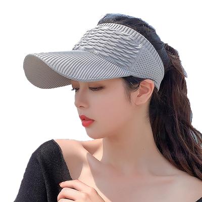Moda yetişkin bisikletçi şapkası yazlık şapkalar kadın açık tenis beyzbol spor ayarlanabilir güneşlikler Golf boş üst kapaklar