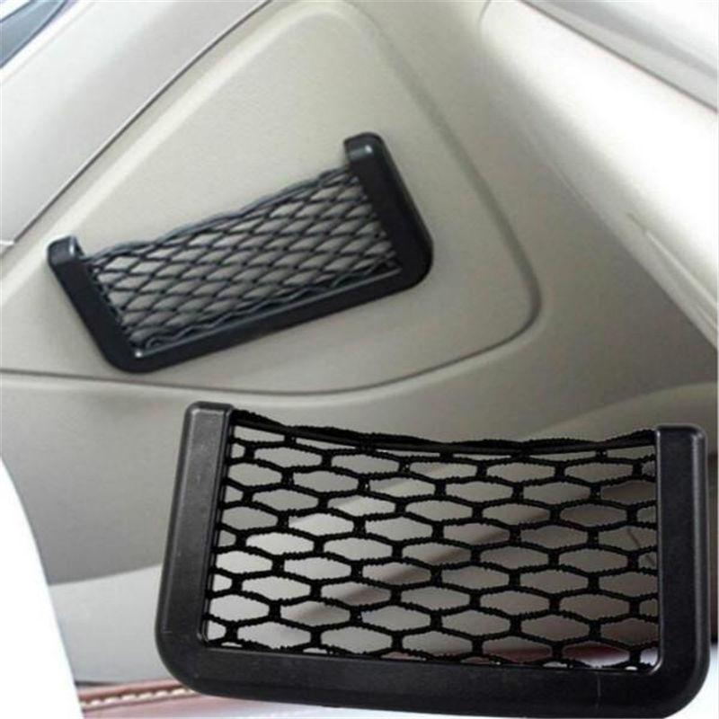 Selbstklebende tragbare Seitentür-Rücksitz-Aufbewahrung, Handyhalter, Taschen-Organizer, Auto-Netztasche
