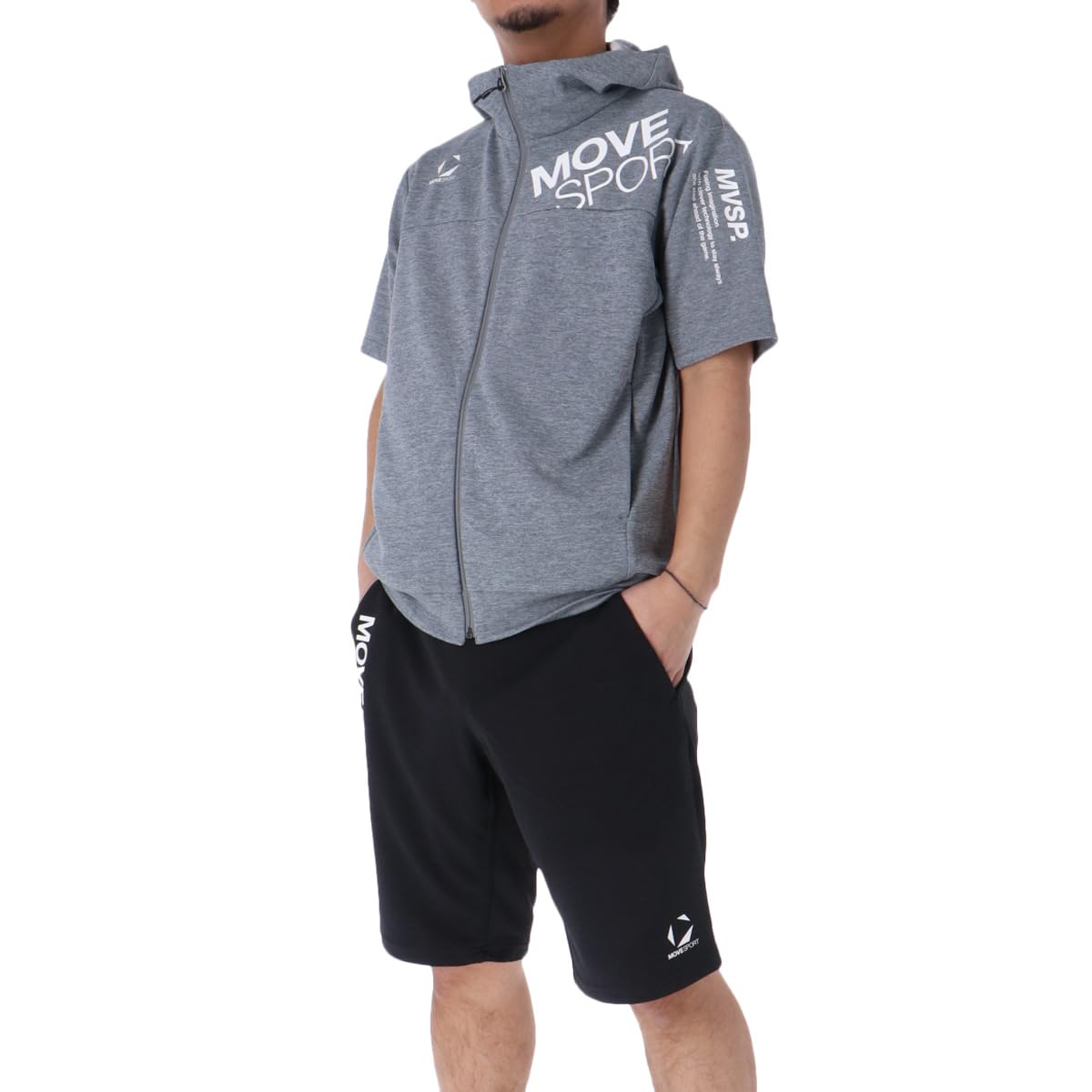 

Комплект из джерси, верх и низ Descente ST5SJG13M XO Size [Move Sports] для мужчин, серый/черный