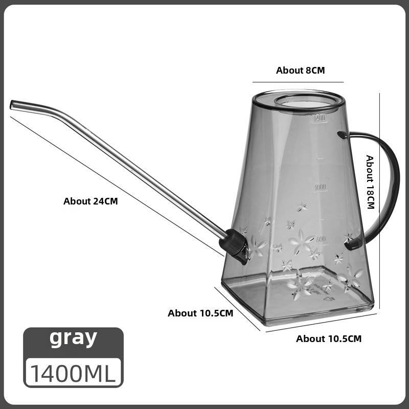 

Лейка большой вместимости из нержавеющей стали и прозрачного пластика с длинным носиком для дома и сада