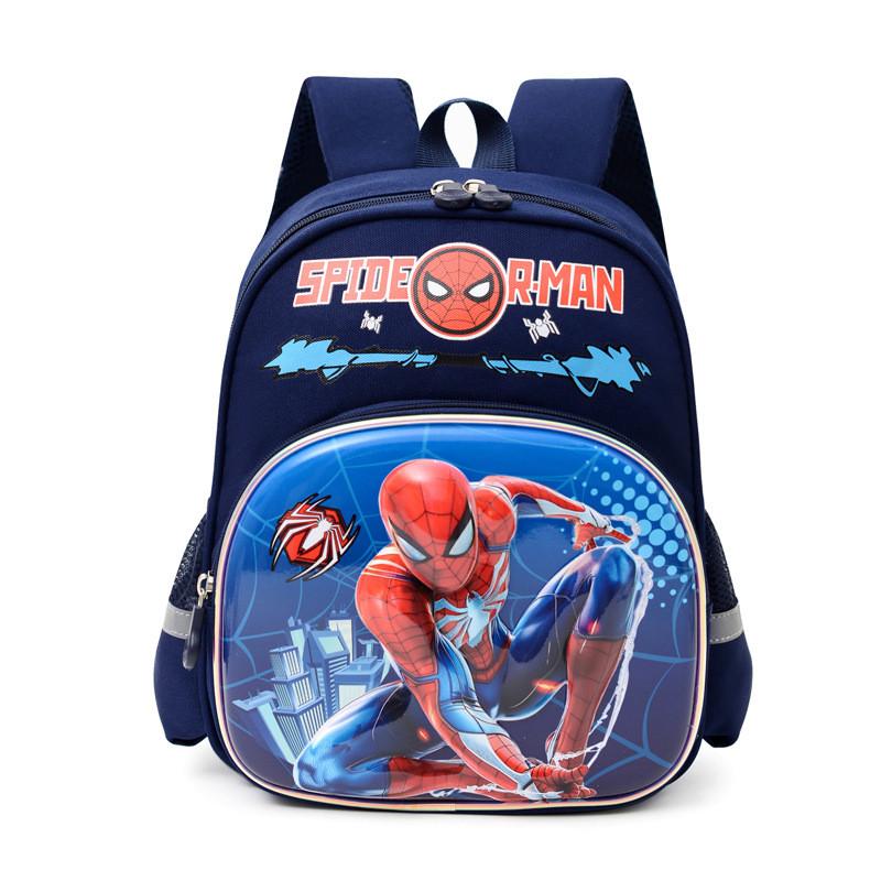 Cartoon Kuromi Elsa Stitch Spider Man Backpack With Lightweight Nylon Material For School And Play Navy Spider Man