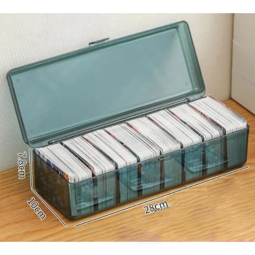 Portable Trading Card Storage Box Plastic Card Divider Box Large Capacity Card Case Container Game Card Organizer
