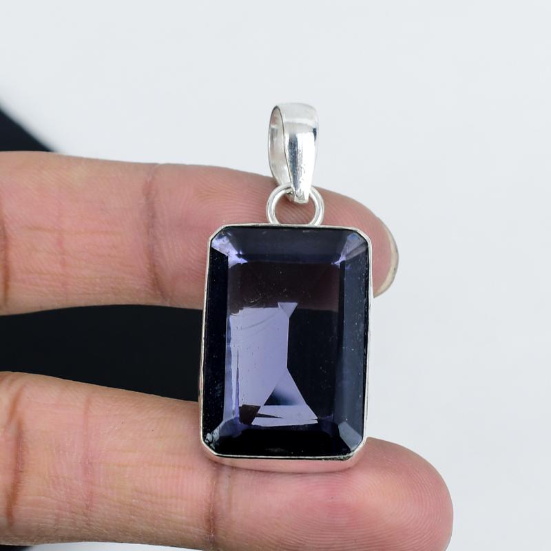 Dainty Amethyst Gemstone Pendant 925 Sterling Silver- Handmade Design, Everyday Wear Jewelry, Unique Amethyst Pendant Gift For WIfe