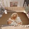 Mode B-Billie Eilish Sänger Zimmerteppiche Rutschfest Wasserabsorbierend Langes Streifenkissen Schlafzimmerteppich Haushalts Teppiche