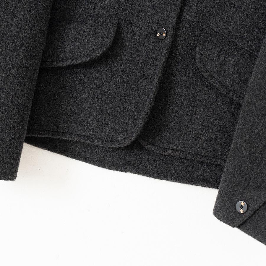 2025 Autumn/Winter Petite Woolen Short Coat - Round Neck, Coco-Inspired, Korean Style