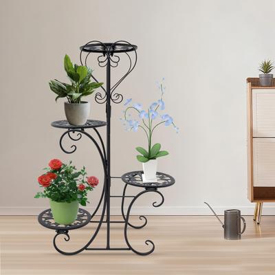 Large Metal Plant Stand, Rust-Proof Iron Flower Rack for Indoor/Outdoor, Heavy-Duty