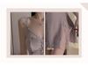 Gorgeous Lace See-Through Deep V Velvet Nightgown & Robe Set with Padding - Sweet Temptation 3908