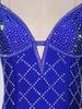 Body da Donna Scintillante con Strass e Piume Scollo a V Profonda Spalline Sottili Regolabili Body con Spalline Incrociate Schiena Scoperta per Nightclub Festa Spettacolo sul Palco