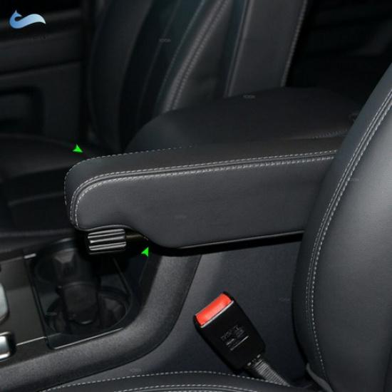 Black Left&Right-Leather Seat Armrest Handle Cover