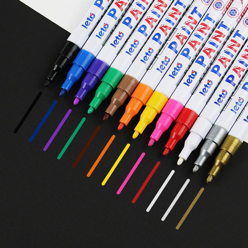 12 Color Paint Pen,Marker,Waterproof And Oil-Proof Tire Industry,No Fading,No Erasure,No Fading Oiliness 1pcs