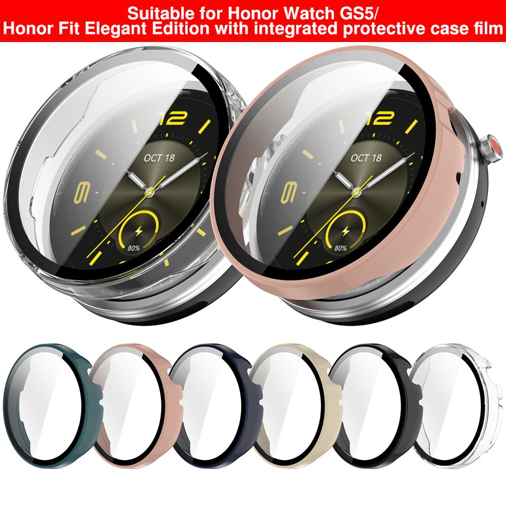 Case For Honor Watch GS5/Honor Fit Elegant Edition PC + tempered film All inclusive Protector cases cover protective shell bumper watch accessories