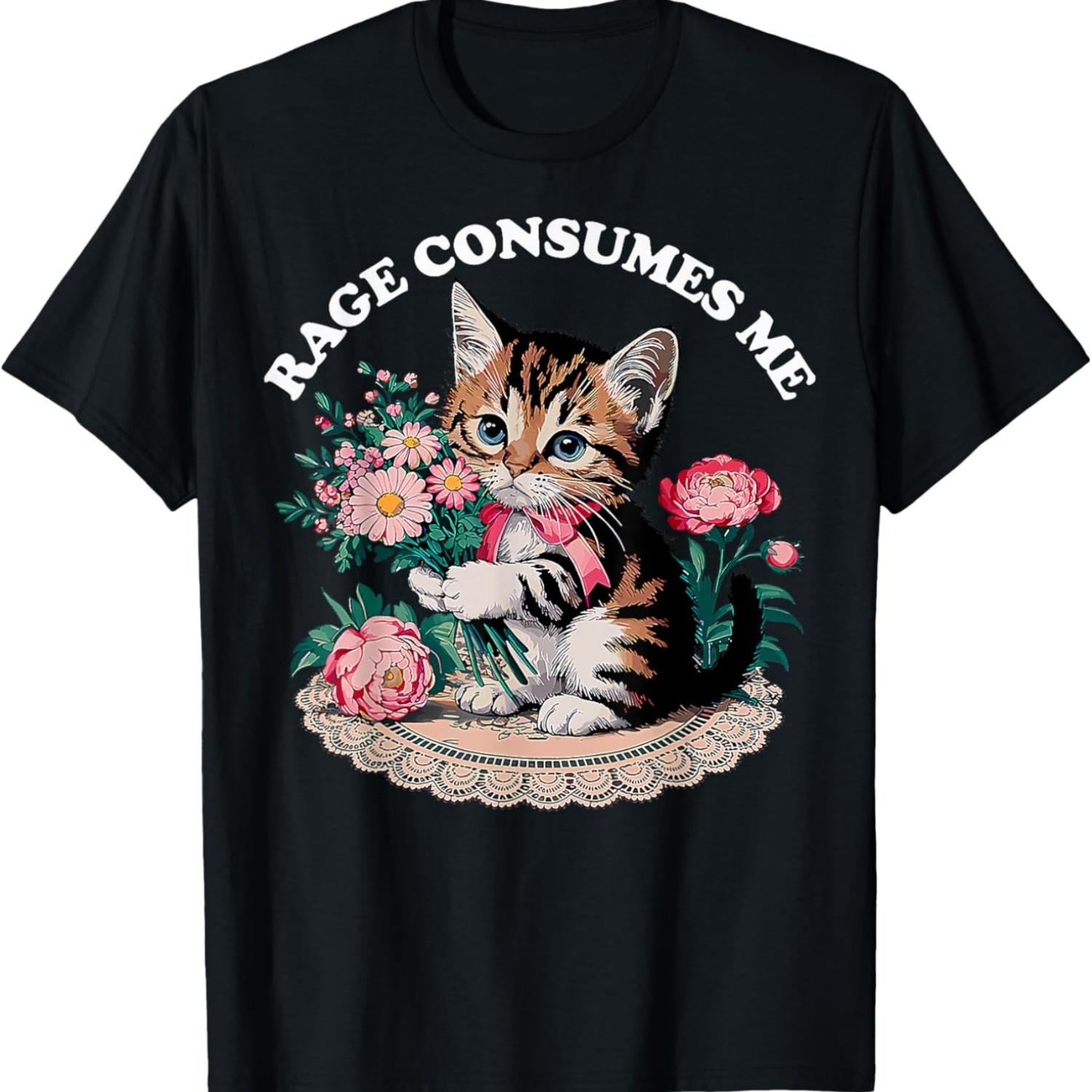 Cat Rage Consumes Me T-Shirt S чёрный