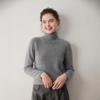 Women's Cashmere Turtleneck Sweater - Twelve-Needle Knit with Rolled Hem Comfortable Pullover for Autumn/Winter