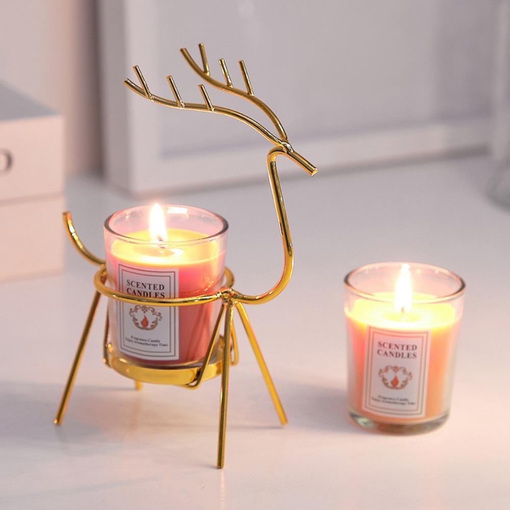 Christmas Gift Iron Candle Holders Metal Christmas Candlestick Modern Deer Candle Holder Home