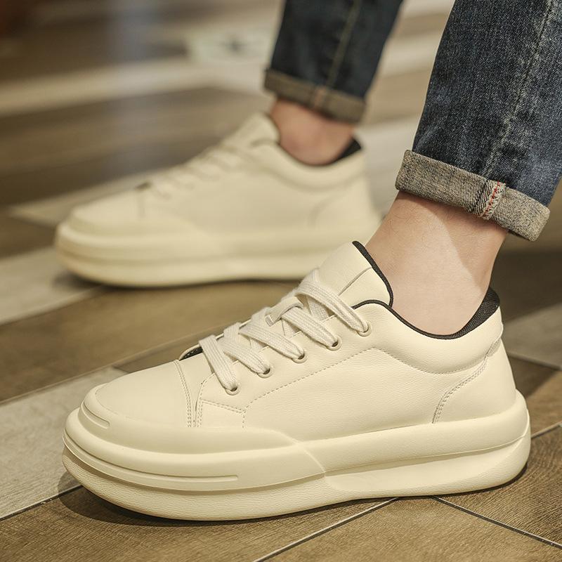 

2024 новая летняя мужская повседневная обувь спортивный тренд универсальная мягкая подошва легкая сплошная подошва амортизация мужская обувь 38 белый