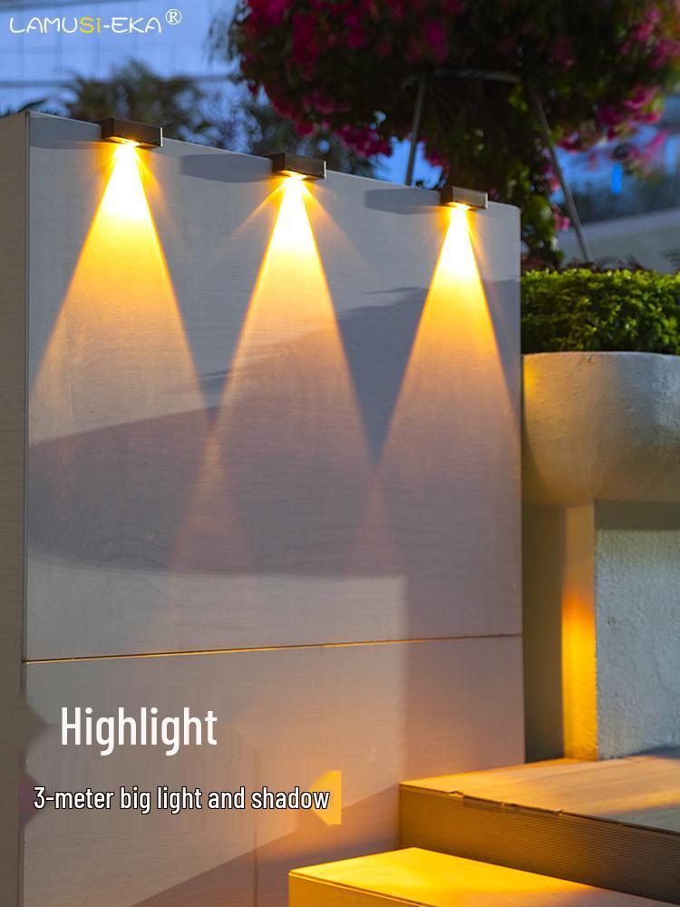 Solar Outdoor Courtyard Spotlight: Home & Street Lighting for Garden, Balcony, Wall Wash, and Enclosure Ambience