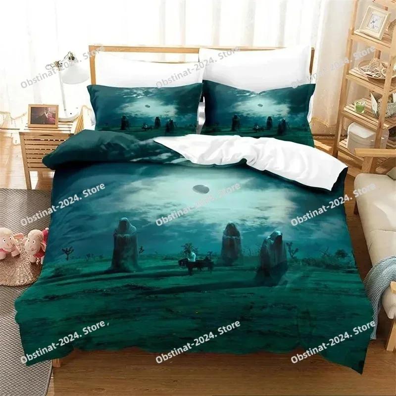 3D Hip Hop Singer Yeat Bedding Set Printed Single Comforter Quilt Bed Cover Duvet Cover Pillow Case 3 Pieces Set Kids Adult Size