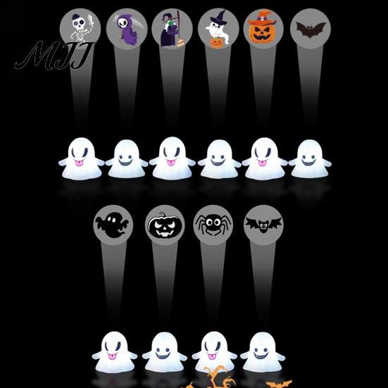 Creative Ghost Projection Light Halloween Projector Light, Mini Spooky Patterns LED Lamp, Cute Night Desktop for Indoor Tabletop, Mantel, Shelf Decor
