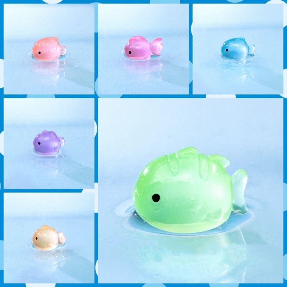 

Decorative Fat Fish Resin Ornaments Colorful Mini Fish Figures Fat Fish Landscaping Fairy Garden синій