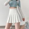 Summer Pleated Skirt with Pockets Small Elastic High Waist Elastic A-word Short Skirt Women's Slim Skirt