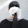Cotton Jacquard Scrunchie_White