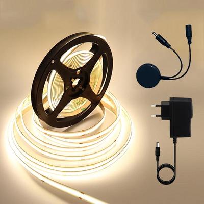 COB LED-striplicht 12V 320leds / m Lineair dimbaar LED Hoge helderheid Flexibel Warm / natuurlijk / koel wit 8 mm licht RA90 Slaapkamer