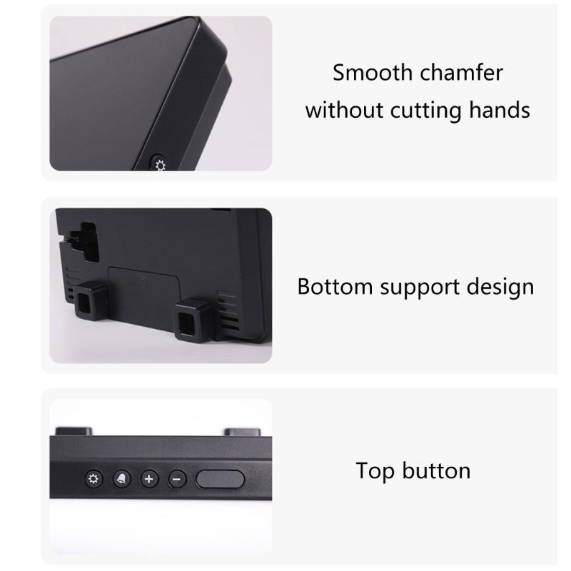 10.5in Digital Wall Clock With Date, Temperature and Auto Daylight Savings Time Desk Decoration Color Option