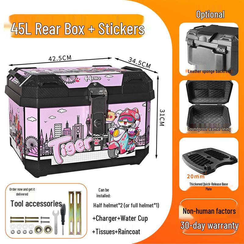 Large Capacity Alloy Trunk for Yadea, Aima, TaiLing, Ninebot, and Limi Electric Scooters