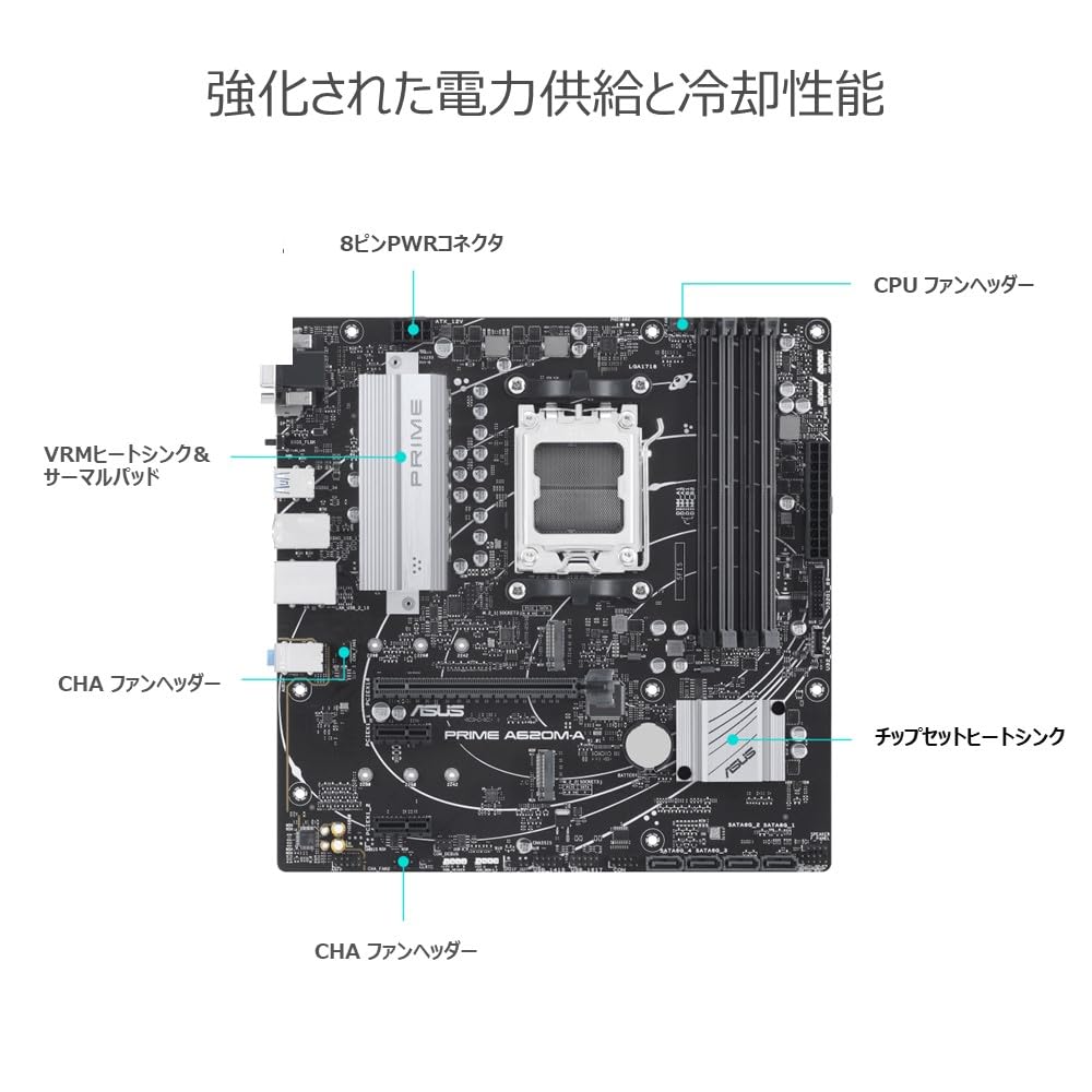 ASUS PRIME AMD Ryzen 7000 Series AM5 Compatible A620 mATX Authorized Distributor Product A620M-A Motherboard/domestic