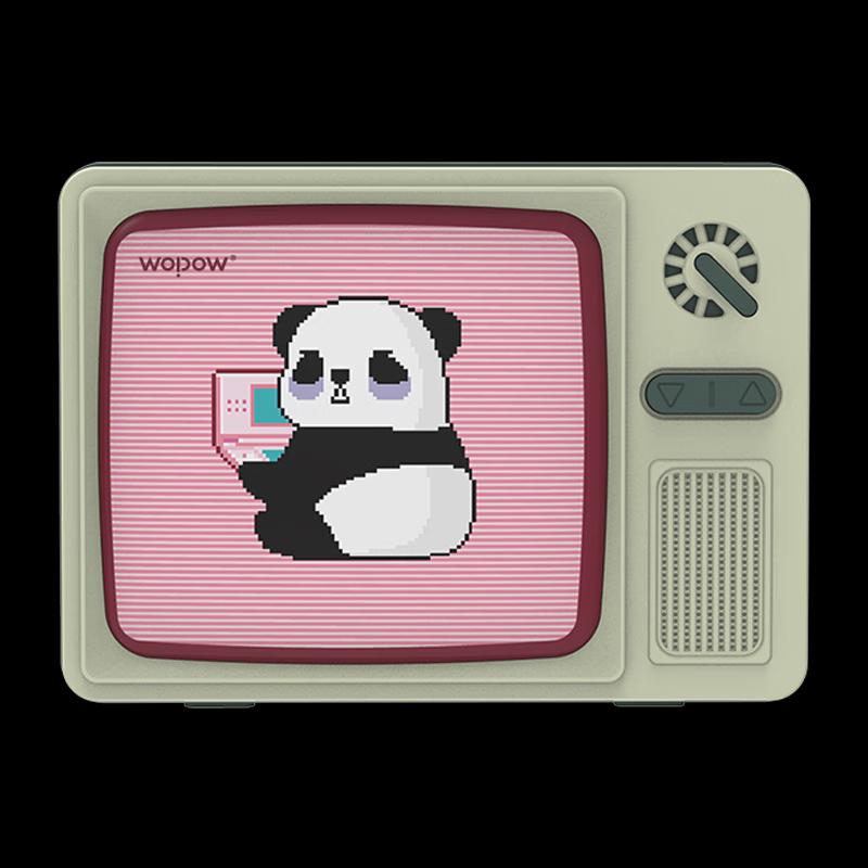 WOPOW Vintage Panda TV Bluetooth Speaker