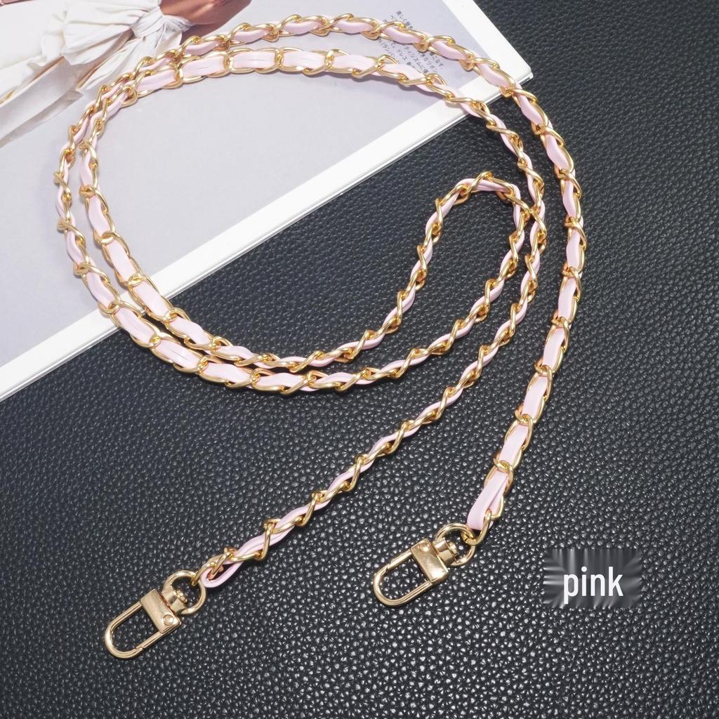Summer Leather Crossbody Chain Strap for Backpacks and Bags - DIY Shoulder Strap & Metal Lanyard