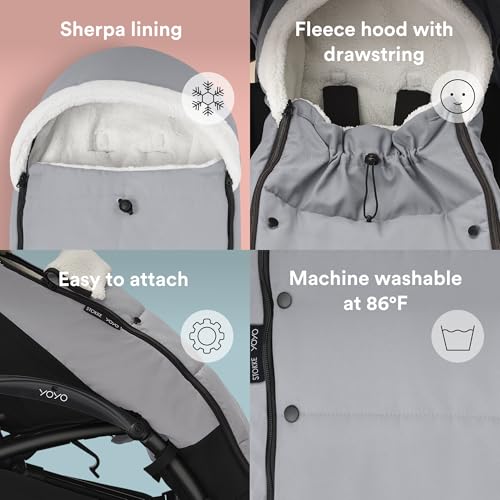 Stokke [Official] YOYO Footmuff, Stone, W18.5cm X H5cm X D89cm, 646610