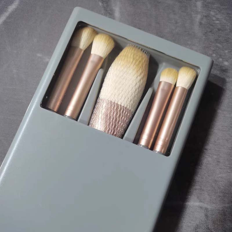 

WTEMPO 1 набор элегантных однотонных кистей для макияжа с коробкой для хранения, портативные мягкие кисти для макияжа, кисти для макияжа для путешествий на открытом воздухе 1set синий