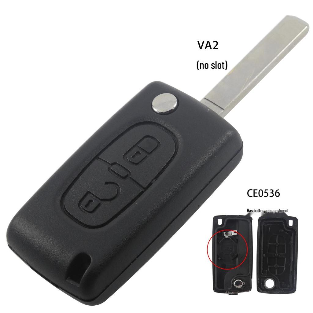 Peugeot 307/408 & Citroen 2-Knopf Klappschlüsselgehäuse Ersatz