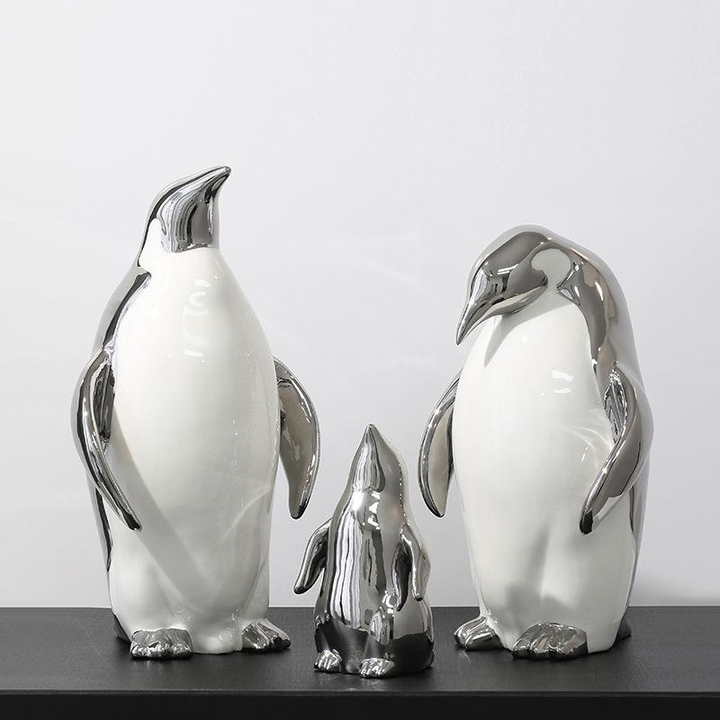 Simple Electroplating Cute Panda Decoration Living Room Desktop Light Luxury Home Decoration Wine Cabinet Office Ceramic Crafts