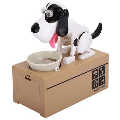 Yenilikçi Elektrikli Karikatür Köpek Para Kutusunu Yiyor Sevimli Tasarruf Potu Çocuk Doğum Günü Hediyesi