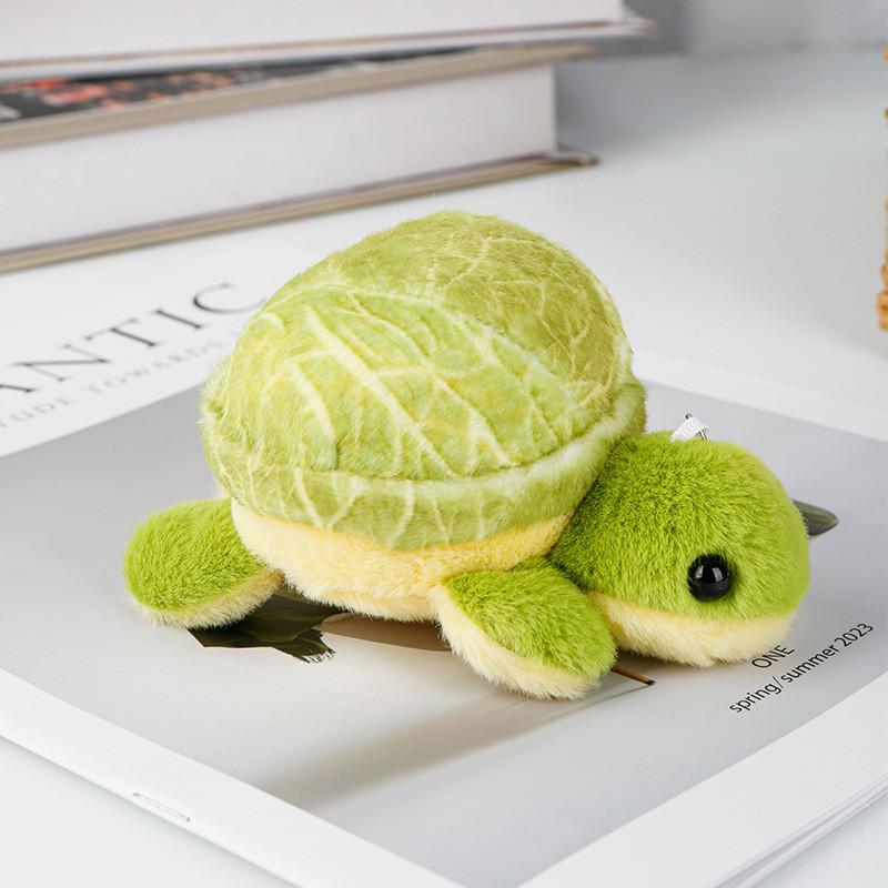 Turtle Green Animal Plush Toy Keychain Pendant Bag Decor For Gift Collection And